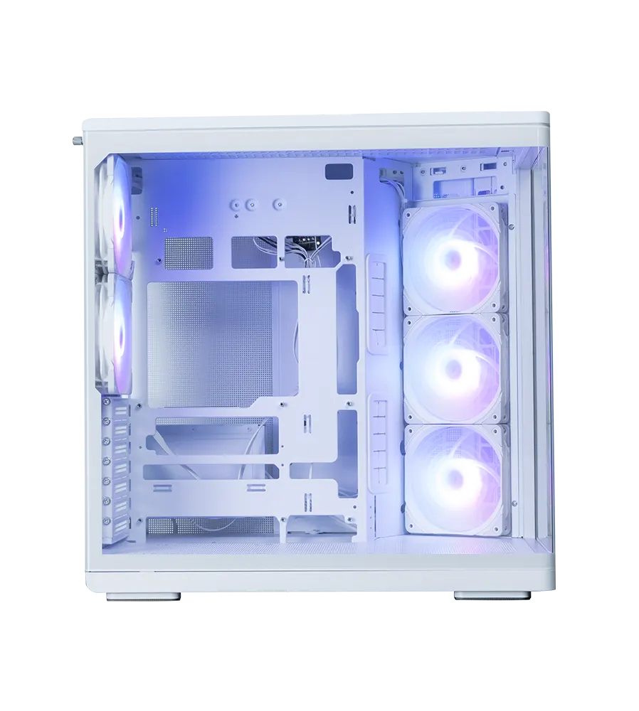 ქეისი Zalman PC case P60 without PSU, 2xUSB3.0, 1x Type C, 3x120mm ARGB Reverse, 2x120mm ARGB, VGA 435mm, LCS ready, Curved Tempered Glass, Dual Chamber, ATX, white