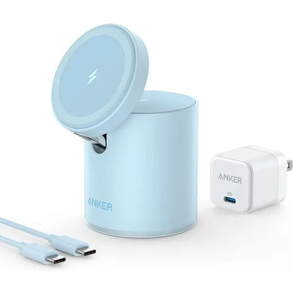 Anker 623 MagGo 2 in 1 Wireless Charging Station Misty Blue