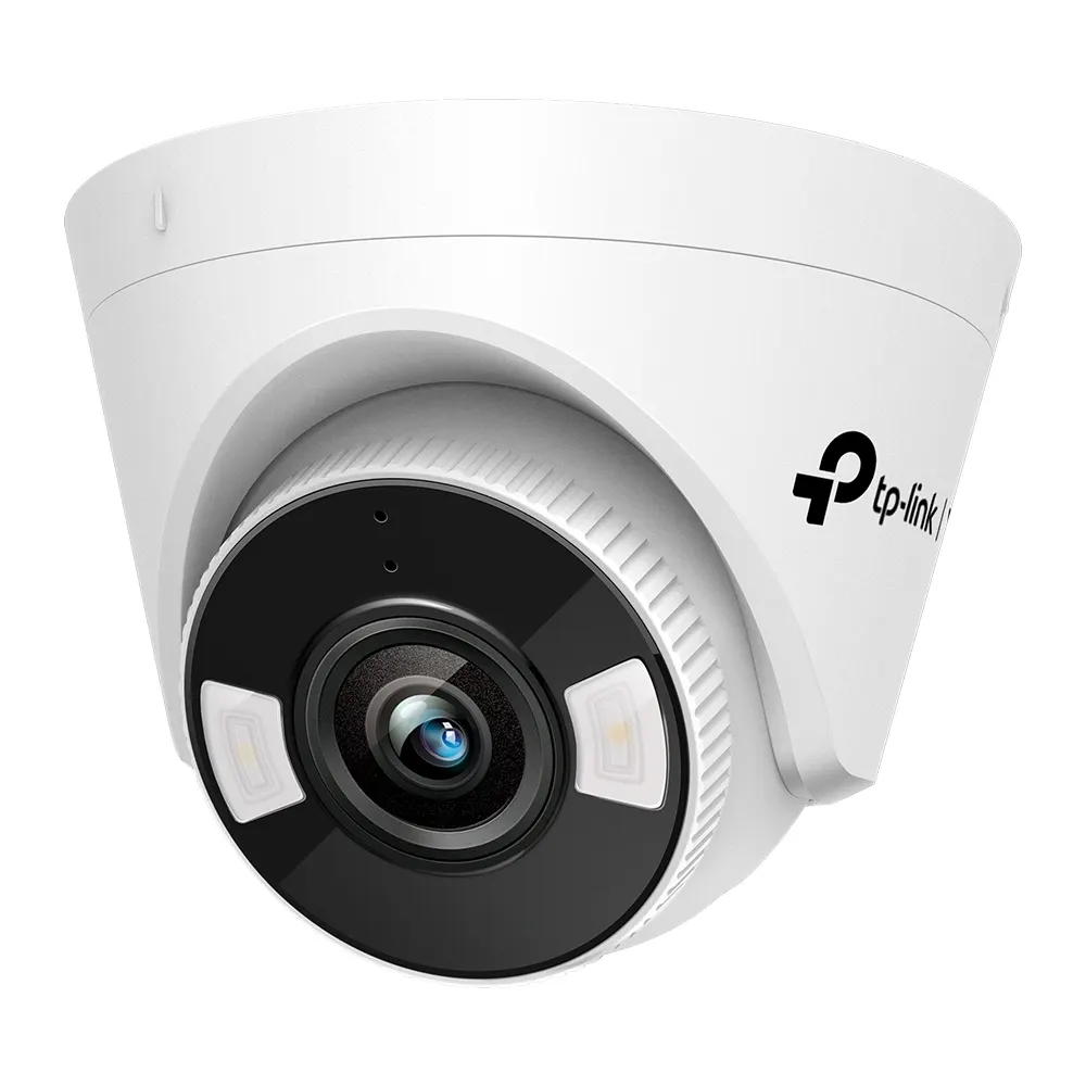 IP კამერა TP-Link VIGI C450 Full-Color Turret Network Camera - Indoor, 5MP, 2880 x 1620, 4mm Lens, 107° Diagonal Viewing Angle, Full-Color Night Vision, IR Cut Filter, RJ-45, PoE/12V DC, MicroSD Card Slot (Up to 256 GB), Two-Way Audio
