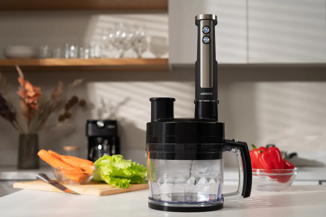 ბლენდერი Ardesto blender submersible, 1000W, 7in1, bowl-2000ml, black-silver