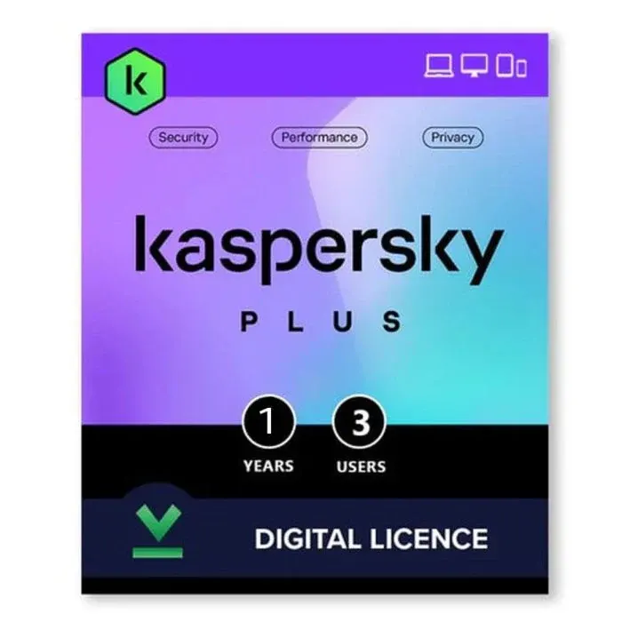 პროგრამული უზრუნველყოფა Kaspersky Plus Caucasus Edition. 3-Device 1 year Base Download Pack (Total Security)