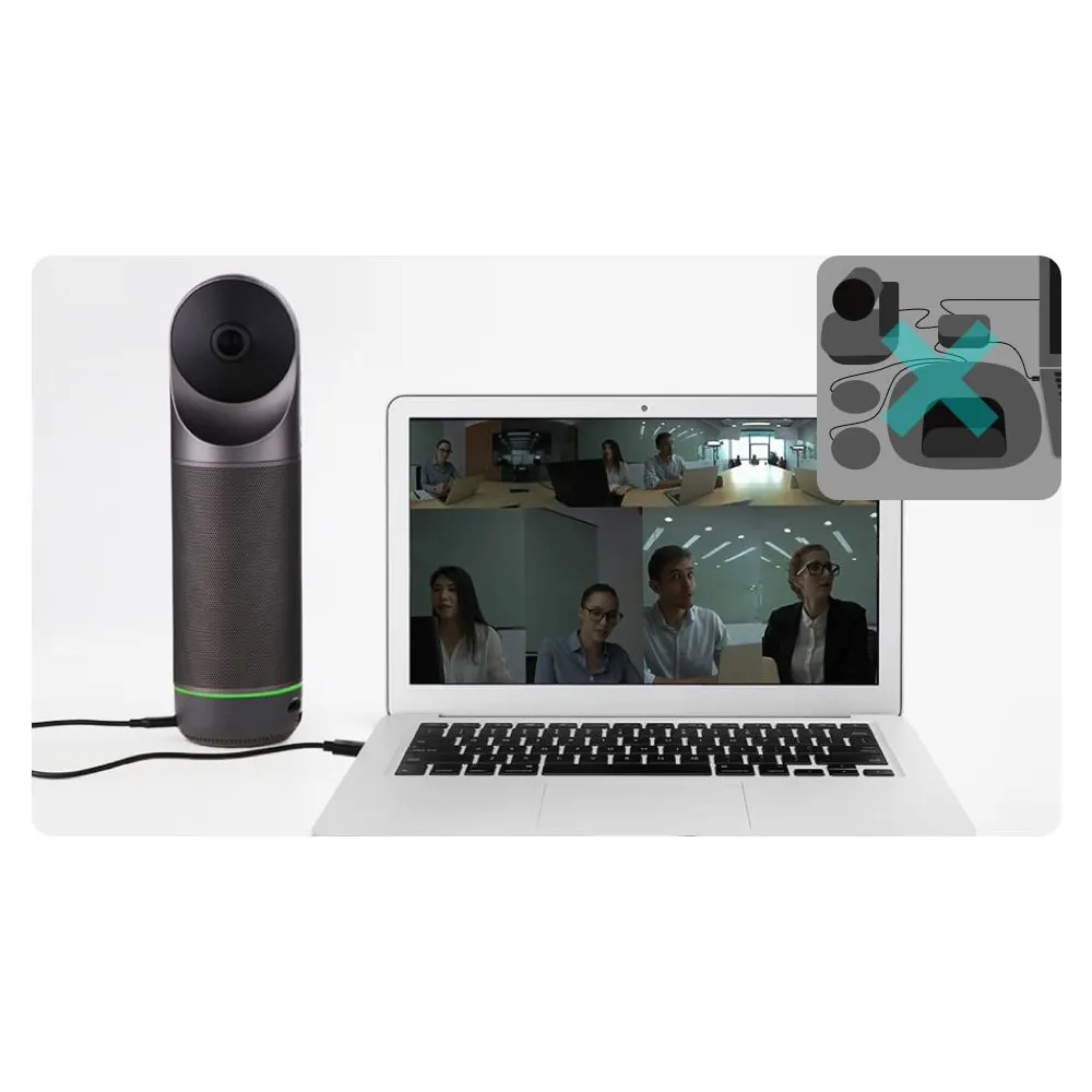 Conference camera Kandao Meeting Pro MT0822, RJ45, HDMI, USB, Type-C, Bluetooth, WiFi, 360° All-in-one AI Conference Device, Black