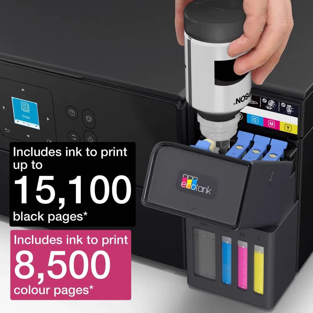 პრინტერი Epson C11CL41411 EcoTank L4360, MFP, A4, WiFi, Color Printer, Black