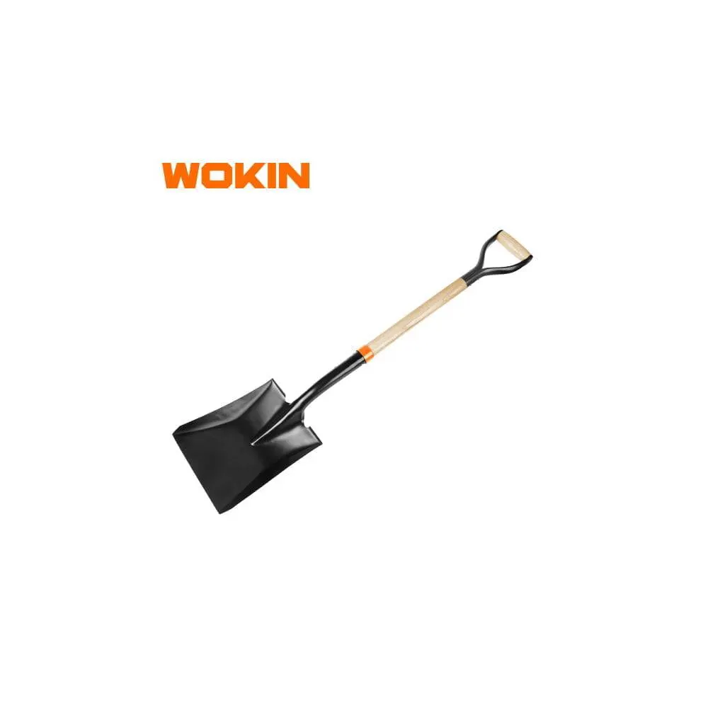 ხელის ნიჩაბი Wokin 577002, 1025mm STEEL SHOVEL WITH HANDLE, Black