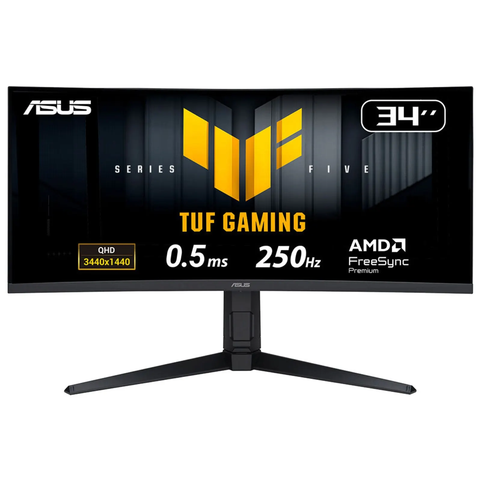 Asus Monitor 34" TUF Gaming VG34WQML5A 2xHDMI, 2xDP, 3xUSB, MM, VA, 3440x1440, 21:9, 250Hz, 0.5ms, sRGB 130%, CURVED, AdaptiveSync, HAS, HDR400