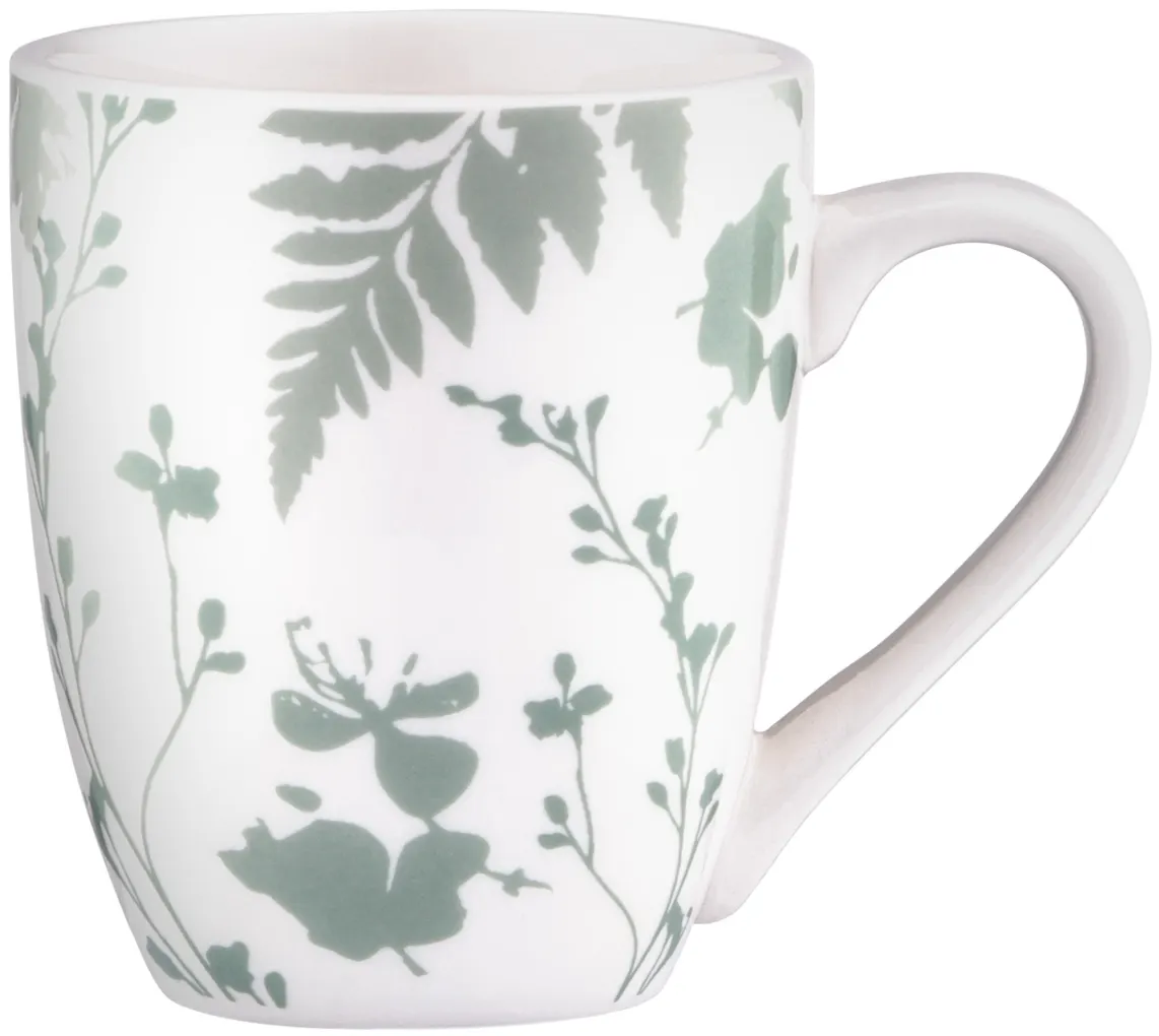 Mug ARDESTO Capri, 320ml, porcelain, white green