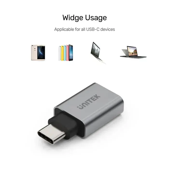 Y-A025CGY ,UNITEK, USB3.1 Type-C to USB-A Adapter OTG