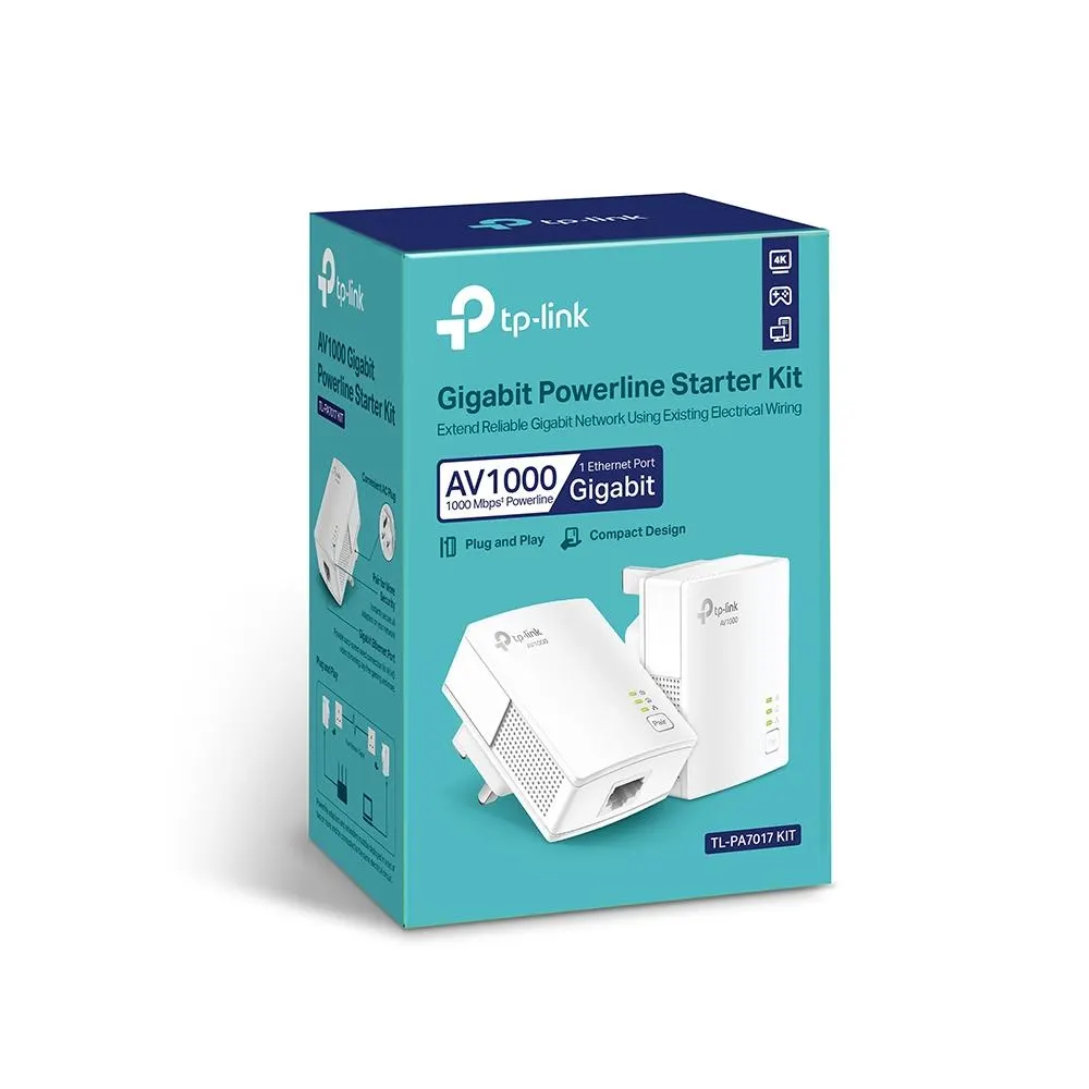 TP-Link, TL-PA7017 KIT, AV1000 Gigabit Powerline Starter Kit