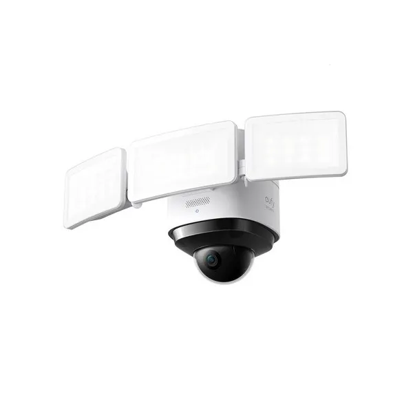 სმარტ კამერა Eufy Floodlight Cam 2k Pro - 2048 × 1080 (2K), Wi-Fi, 360°/130° Viewing Angle, 8GB, IP65 Waterproof, 3000 Lumen, Lighting Temperature Range: 3000K