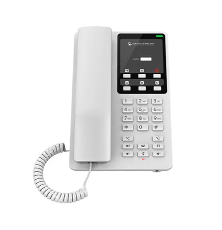 Grandstream GHP620, White Compact Hotel IP Phones, 2 lines, 2 SIP accounts, One 10/100 Mbsps Ethernet ports, PoE, No PSU included
