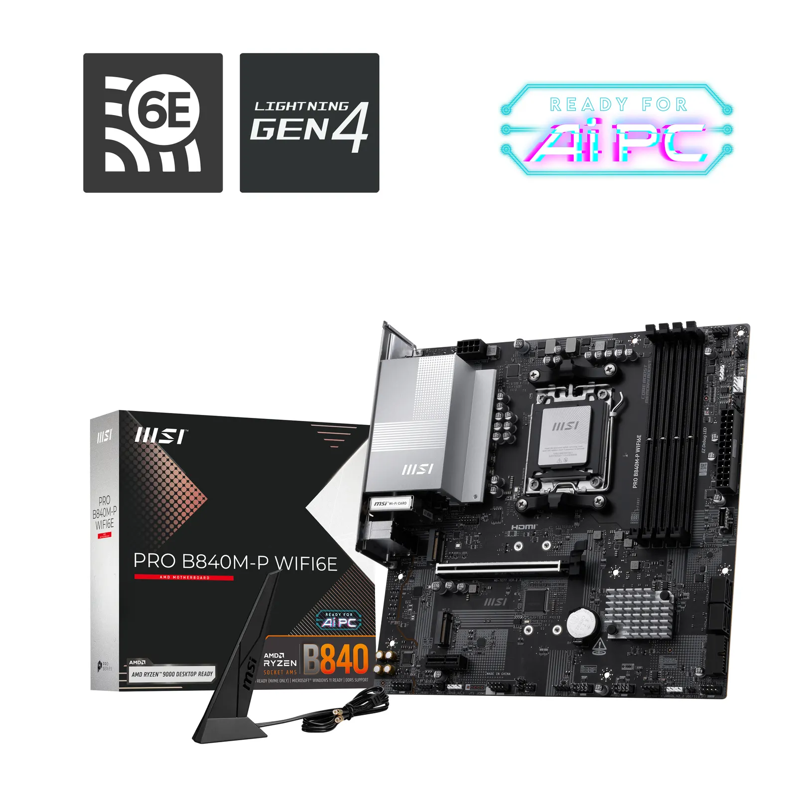 დედაპლატა MSI PRO B840M-P WIFI6E AM5