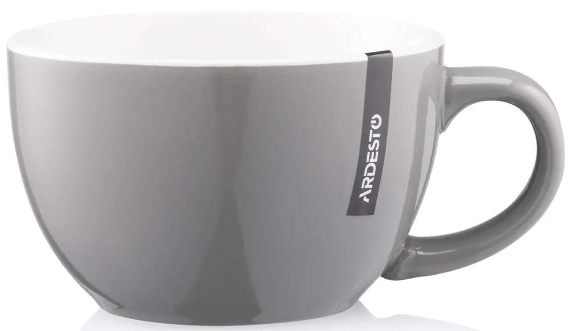 კათხა Mug ARDESTO Merino, 480ml, ceramics, gray