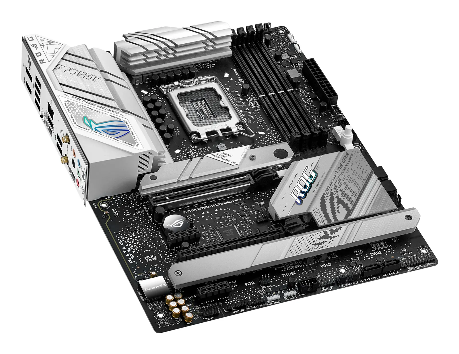 დედაპლატა ASUS Motherboard ROG STRIX B760-A GAMING WIFI s1700 B760 4xDDR5 M.2 HDMI DP Wi-Fi BT ATX white