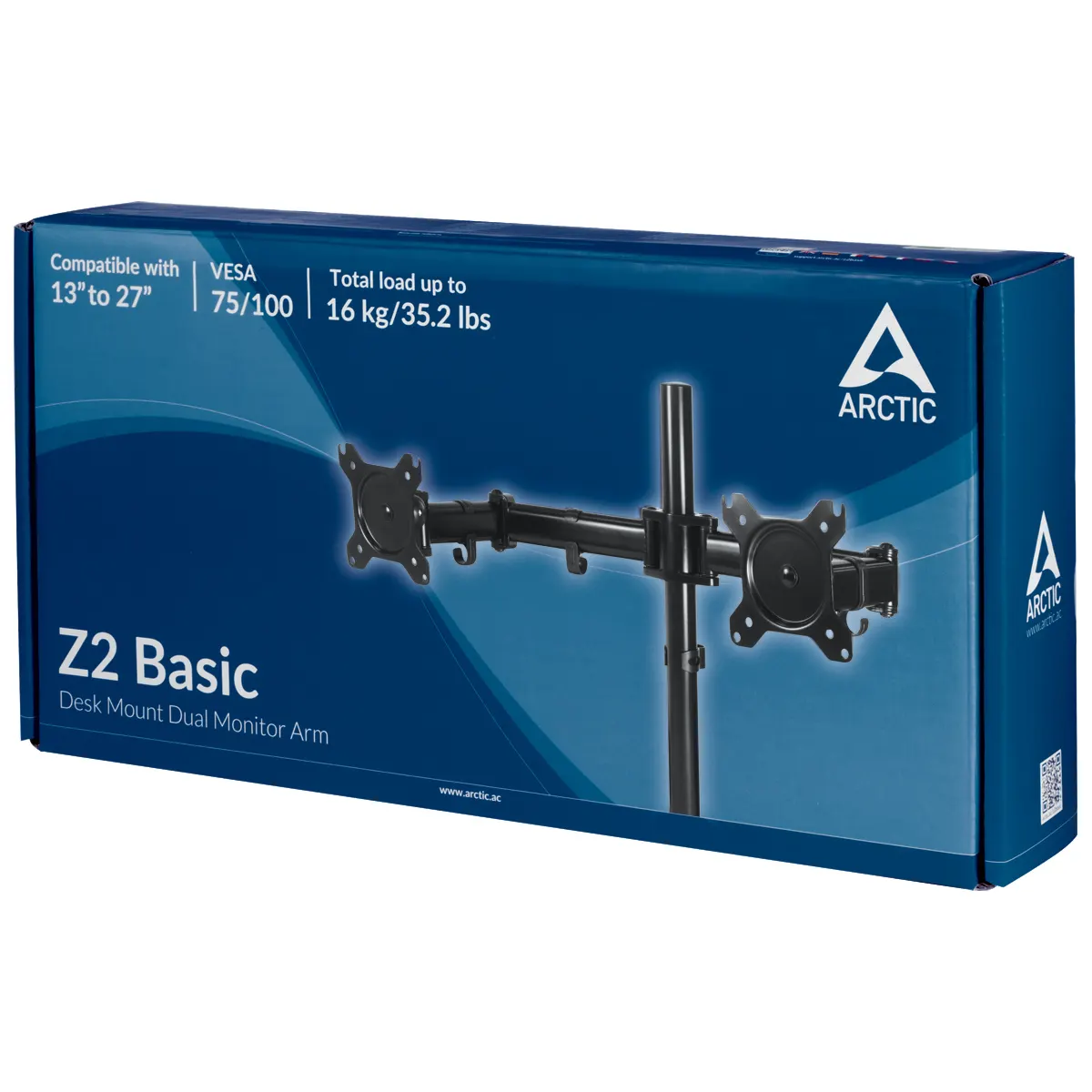 მონიტორის საკიდი Arctic Z2 Basic Desk Mount Dual 25"-28"