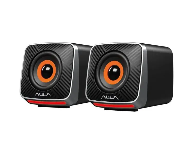 დინამიკი AULA A200 2.0 Multi-Colour Gaming Speaker 6W Black