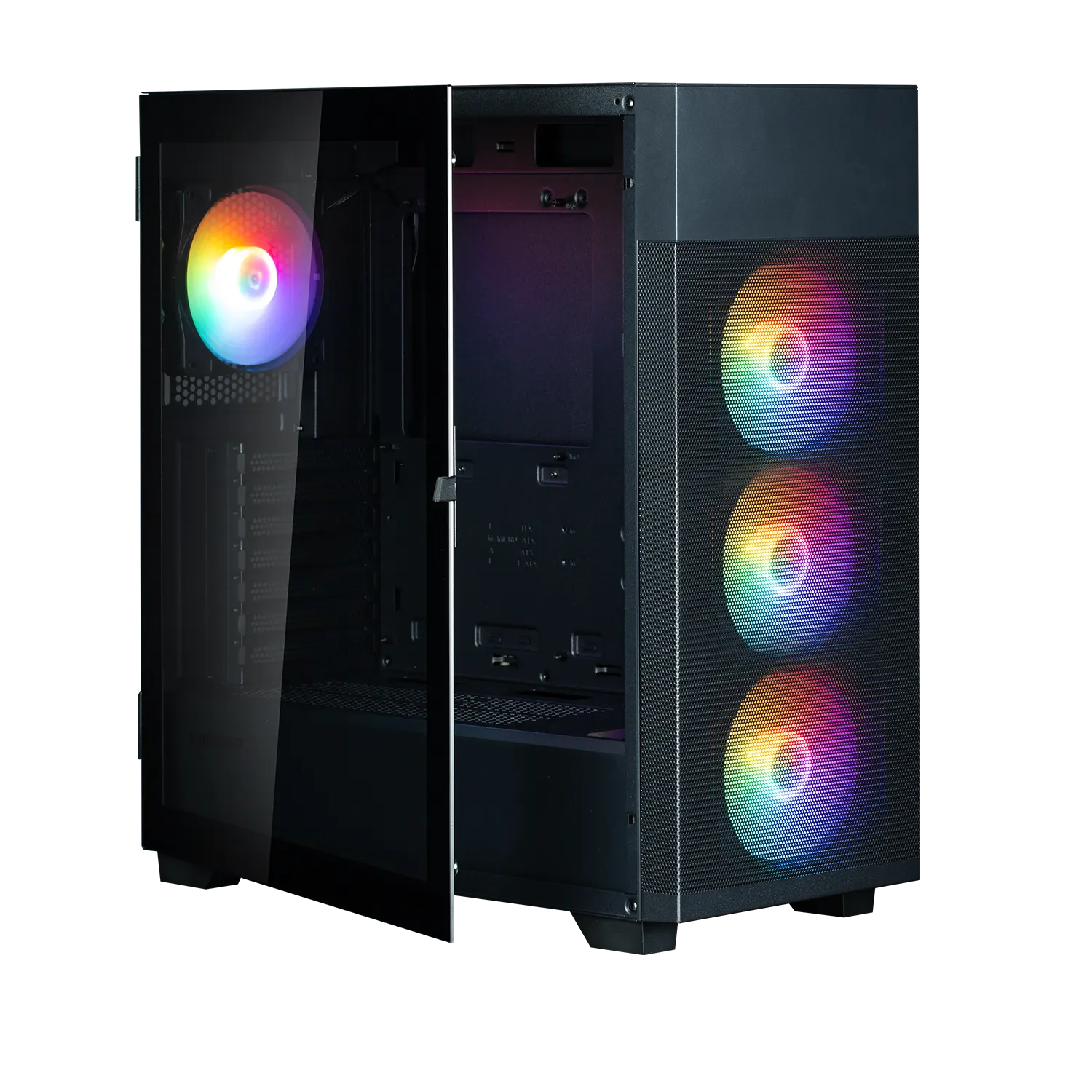 Zalman PC case S5 Neo without PSU, 1xUSB3.1, 1xUSB2.0, 4x120mm FRGB, VGA 390mm, LCS ready, TG Side Panel, ATX, black