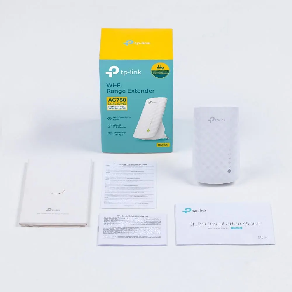 TP-Link, RE200, AC750 Wi-Fi Range Extender