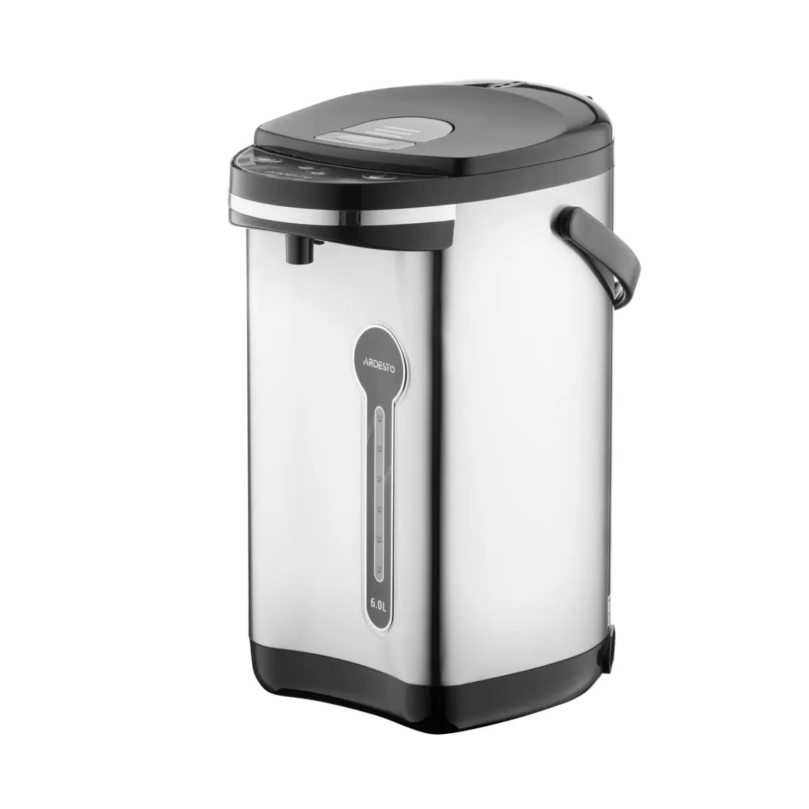 თერმოქვაბი Ardesto Thermopot 6l, stainless steel+plasti, gray-black