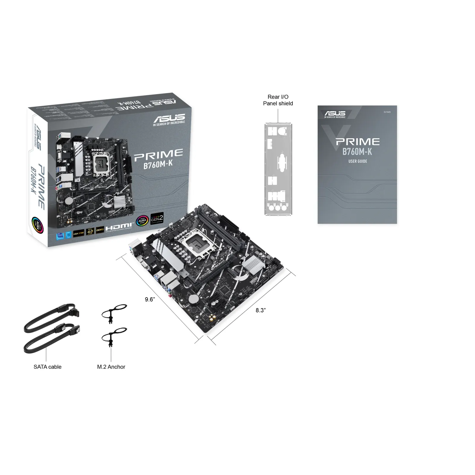 დედაპლატა ASUS Motherboard PRIME B760M-K s1700 B760 2xDDR5 M.2 HDMI D-Sub mATX
