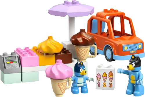 კონსტრუქტორი LEGO DUPLO Bluey Ice Cream Trip with Bluey 10458