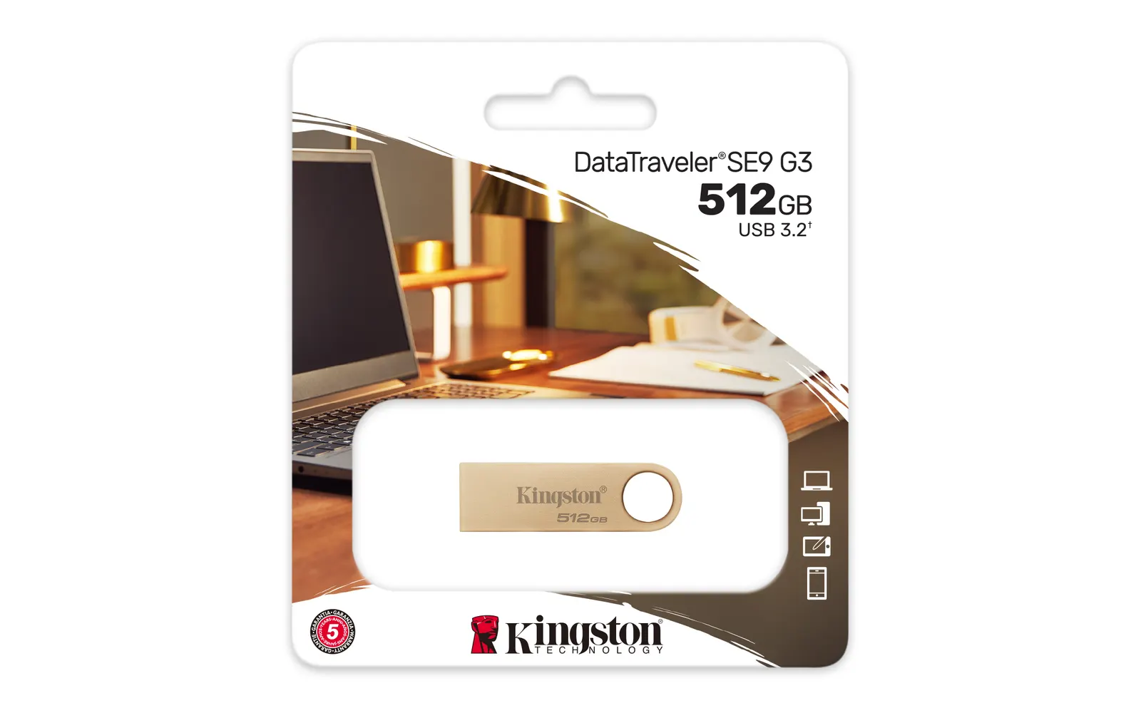 ფლეშ მეხსიერება Kingston 512GB USB 3.2 Type-A Gen1 DT SE9 G3