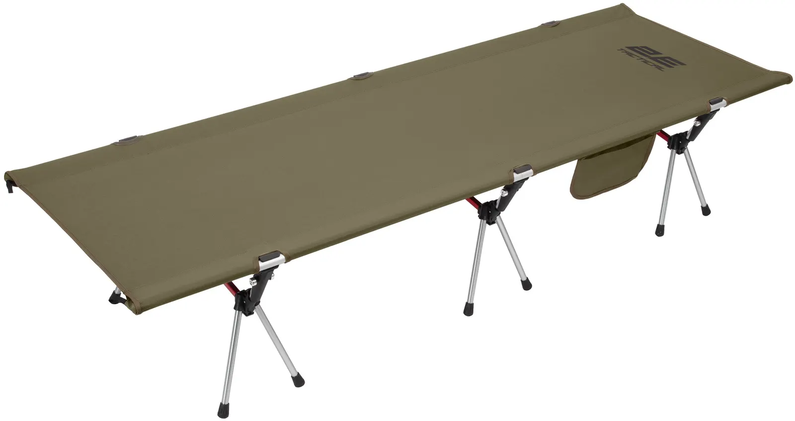 საკემპინგე აღჭურვილობა 2E Folding bed FB Lite with height adjustment, 190x66x18-38cm, 3kg, green