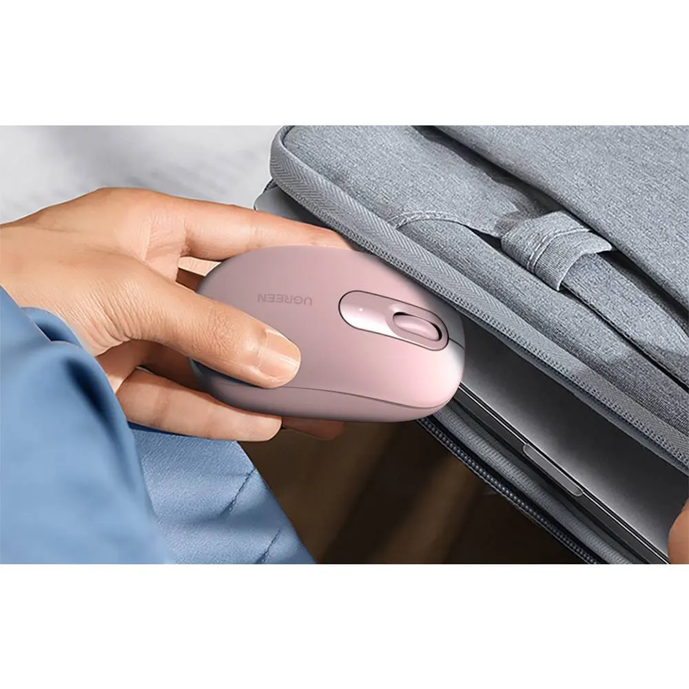 UGREEN MU105 (90686), Wireless, USB, Mouse, Cherry Pink