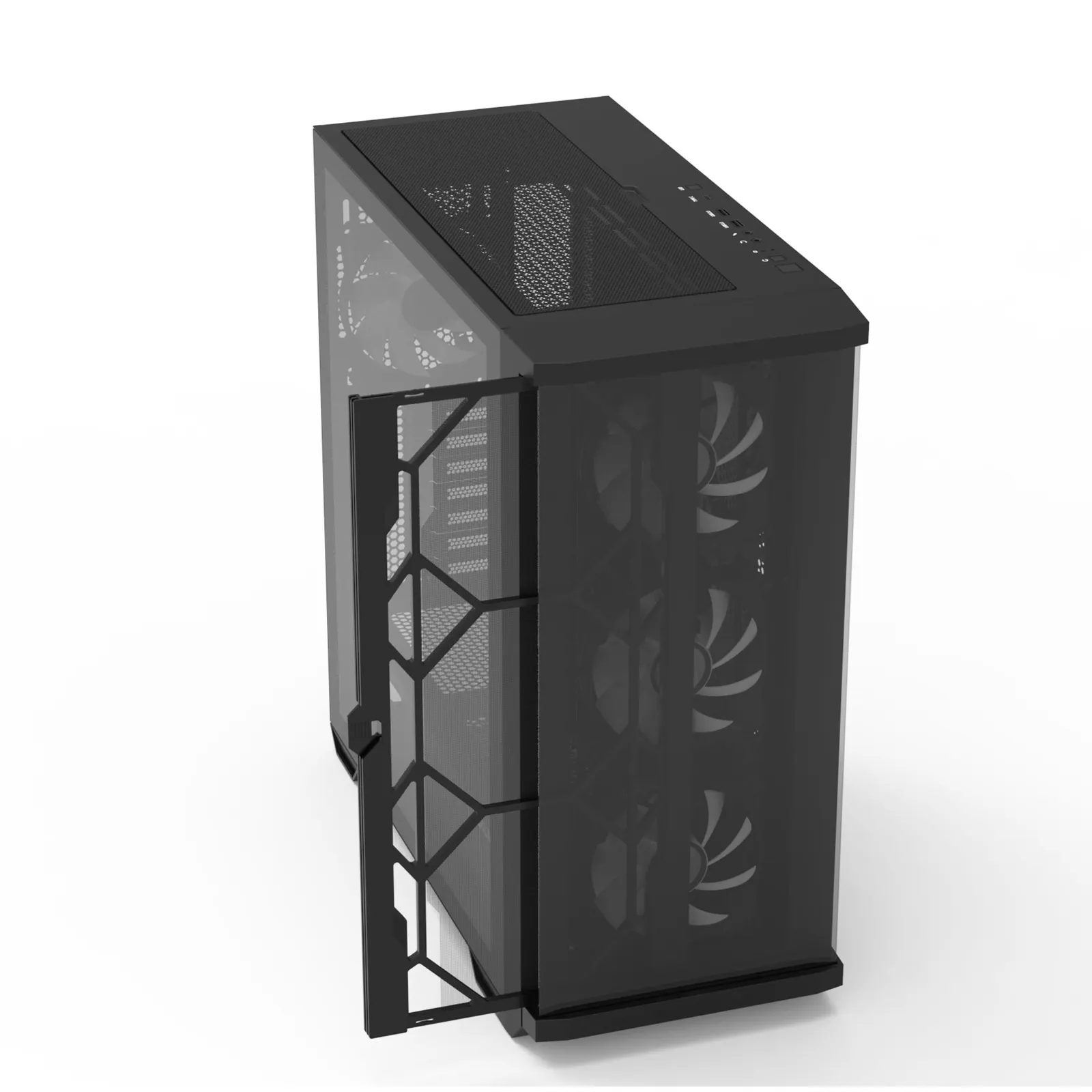 ქეისი Zalman PC case Z10 Duo without PSU, 2xUSB3.0, 1xUSB Type-C, 3x140mm ARGB, 1x120mm ARGB, VGA 395mm, LCS ready, TG Side Panel, EATX, black