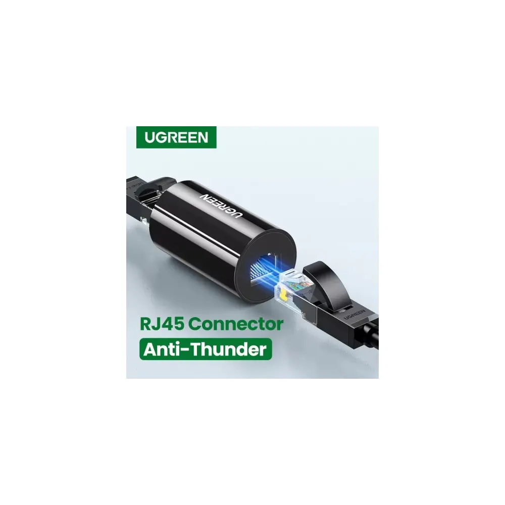 LAN გადასაბმელი UGREEN NW116 (30837), Anti Thunder Rj45 Ethernet Connector, Black