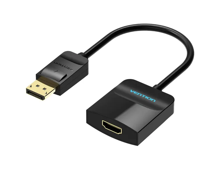 ადაპტერი Vention HBGBB 4K/30Hz DisplayPort to HDMI Converter 0.15m Black