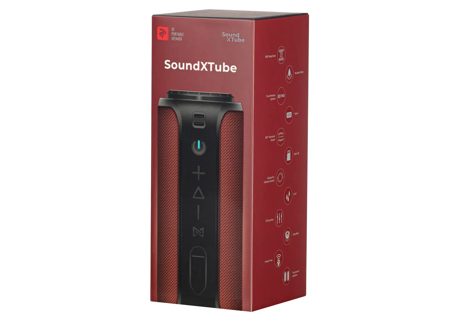 დინამიკი Portable Speaker 2E SoundXTube TWS, MP3, Wireless, Waterproof Red