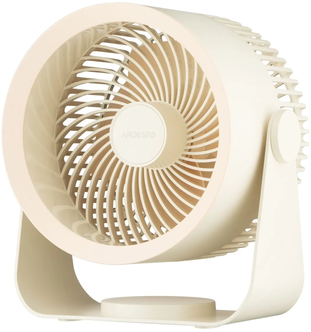ARDESTO Desktop fan OneBreeze FT-M55BG desktop/wall-mounted, 14cm, rechargeable, USB-A Type-C, beige