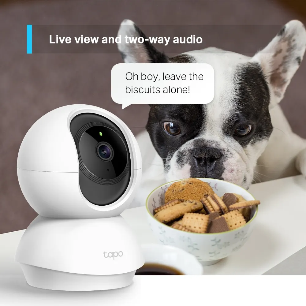 სმარტ კამერა TP-Link Tapo C210 Wi-Fi Camera - 2304 x 1296, Wi-Fi, 360° / 114° Viewing Angle, MicroSD Card Slot (Up to 256 GB), Two-Way Audio, iOS 10+, Android 5+