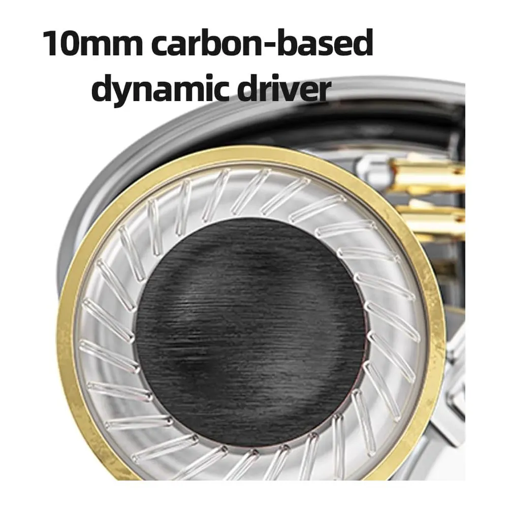 Headphones FiiO JH5 1DD 4BA Hybrid 5 Drivers HiFi in-Ear Earphone, Detachable 0.78mm 2 Pin Cable 3.5mm Plug for IOS/Android