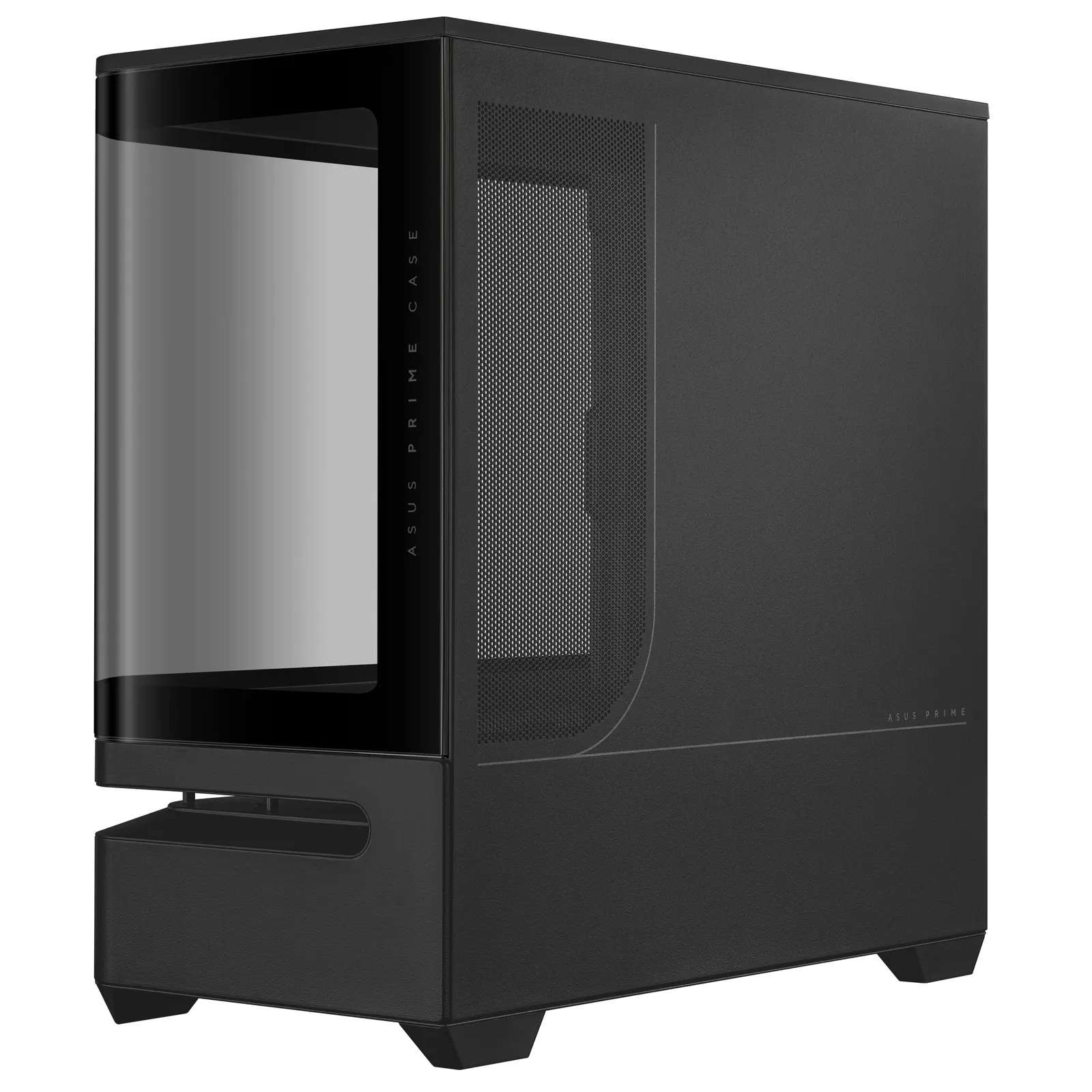 ქეისი ASUS Prime AP202 Tempered Glas, without PSU, 2xUSB3.2, 1xUSB Type-C, Tempered Glass side, mATX, Black 90DC00P0-B19000