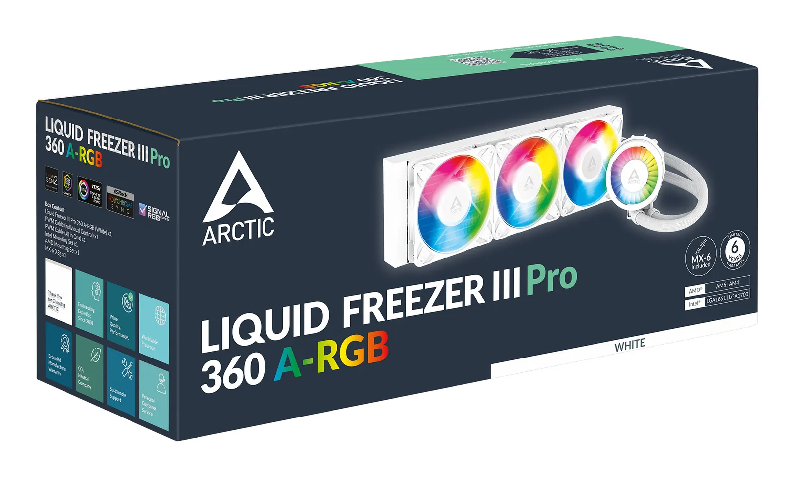 ქულერი Arctic Liquid Freezer III Pro 360 A-RGB White
