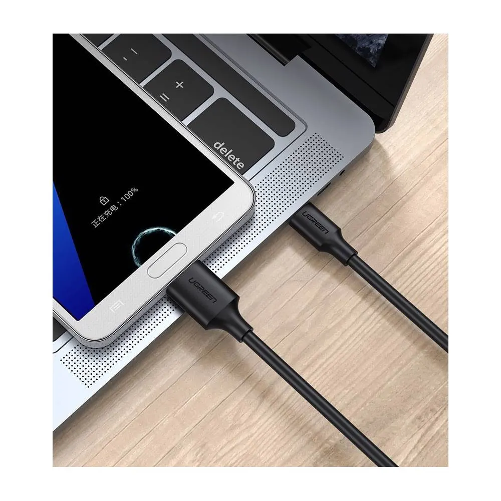 USB კაბელი UGREEN US312 (20103) Type-C to Micro-B Cable, 1m, Black