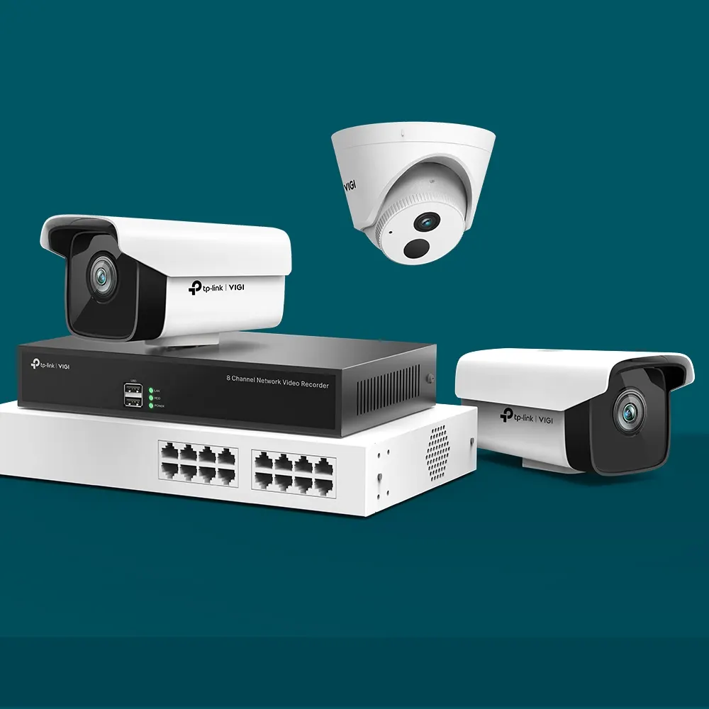 TP-Link VIGI 8 Video Recorder - 8-Channel IP Video Input, Incoming Bandwidth: 80 Mbps, Outgoing Bandwidth: 60 Mbp, 1 SATA slot up to 10TB, Decoding