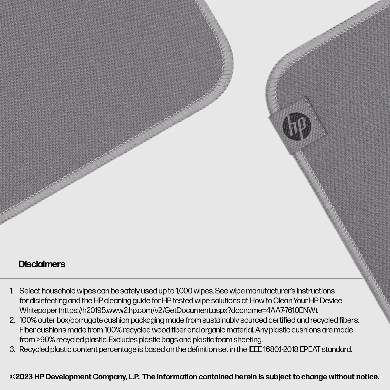 HP 100 Sanitizable Mouse Pad