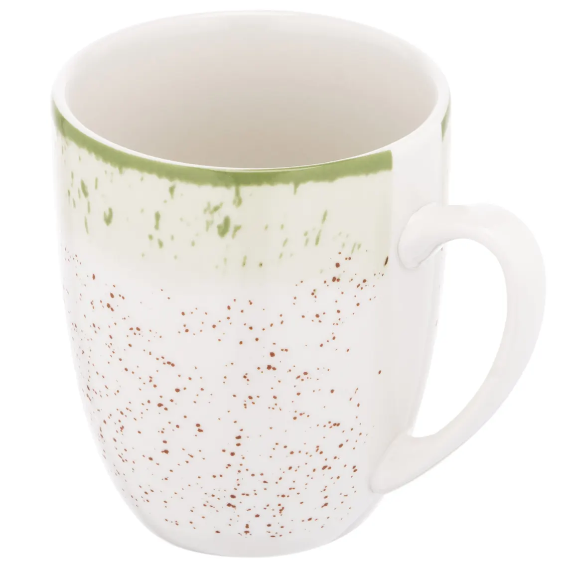 კათხა Ardesto Mug Siena, 360ml, porcelain, white-green