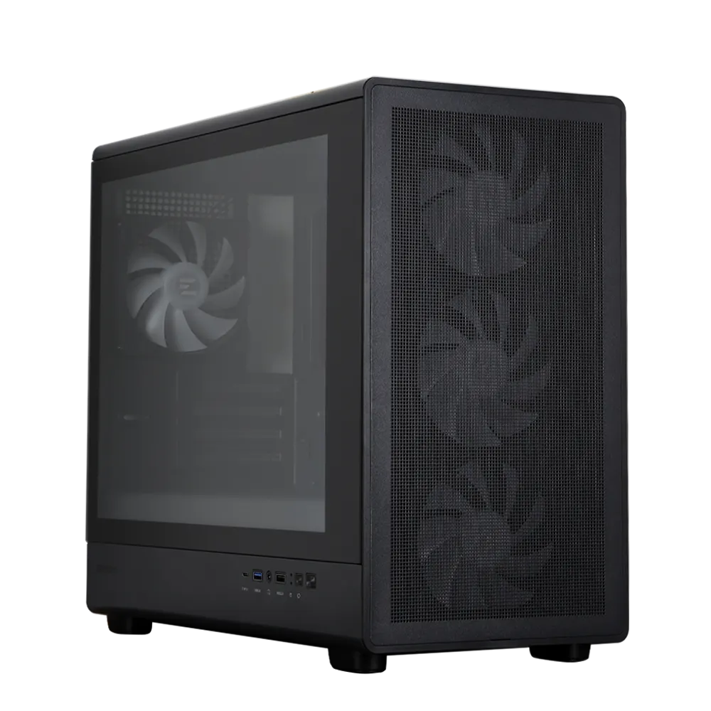 ქეისი Zalman PC case M5 without PSU, 1xUSB3.0, 1xUSB2.0, 1x Type C, 4x120mm ARGB, VGA 410mm, LCS ready, TG Side Panel, mATX, black