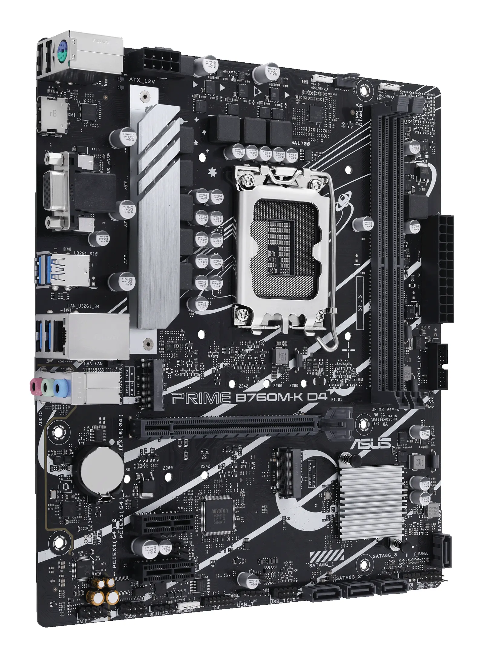 ASUS Motherboard PRIME B760M-K D4 s1700 B760 2xDDR4 M.2 HDMI D-Sub mATX