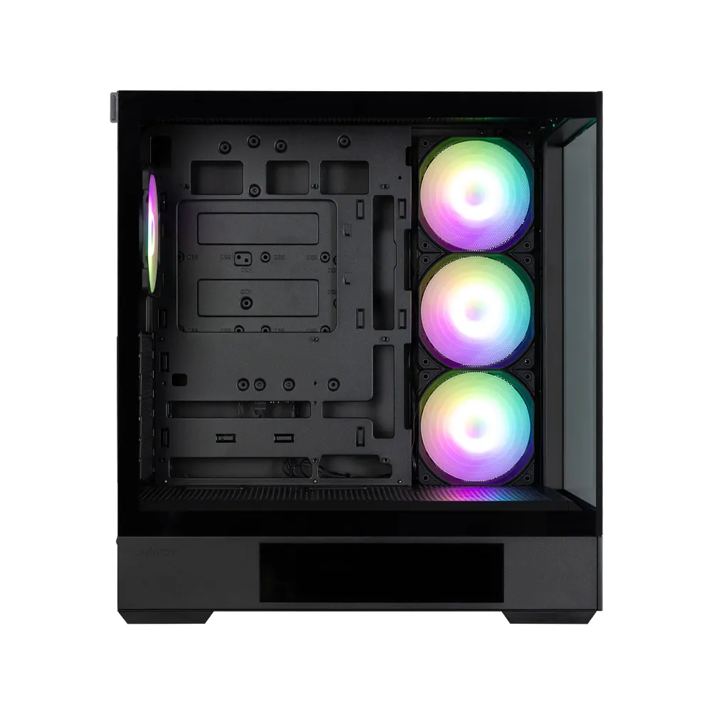 ქეისი Zalman PC case P40 DS without PSU, 2xUSB3.0, 1x Type C, 3x120mm ARGB Reverse, 1x120mm ARGB, VGA 420mm, LCS ready, TG Side/Front Panel, Display, ATX, black