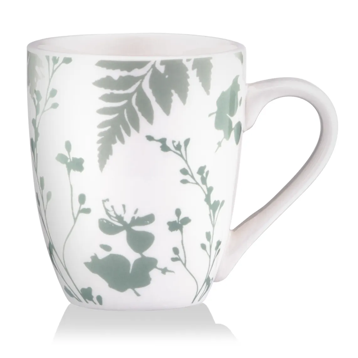 ფინჯანი Mug ARDESTO Capri, 320ml, porcelain, white green
