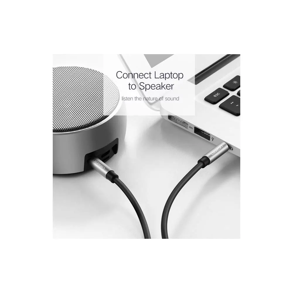 აუდიო კაბელი UGREEN AV119 (10732), 3.5mm Male to 3.5mm Male Cable, 0.5m, Black