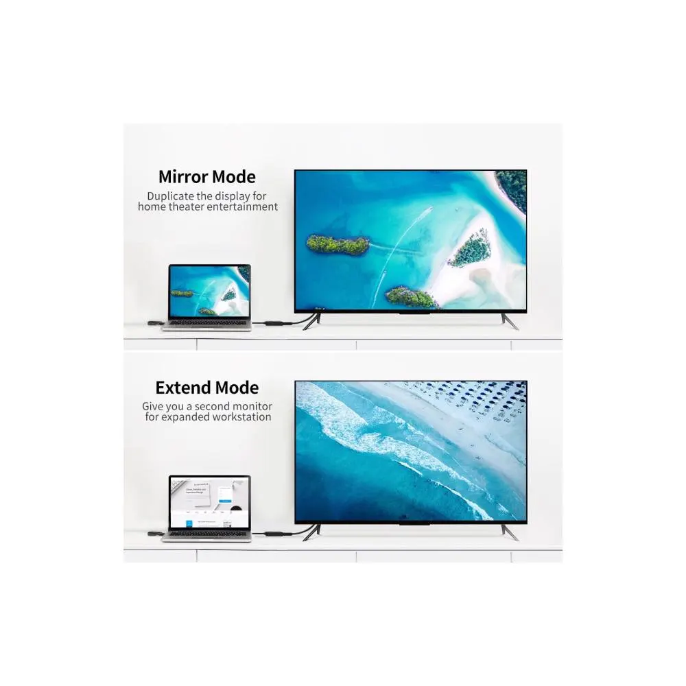 HDMI გადამყვანი UGREEN MM107 (40238), HDMI to Displayport Converter 0.5m + USB for power, Black