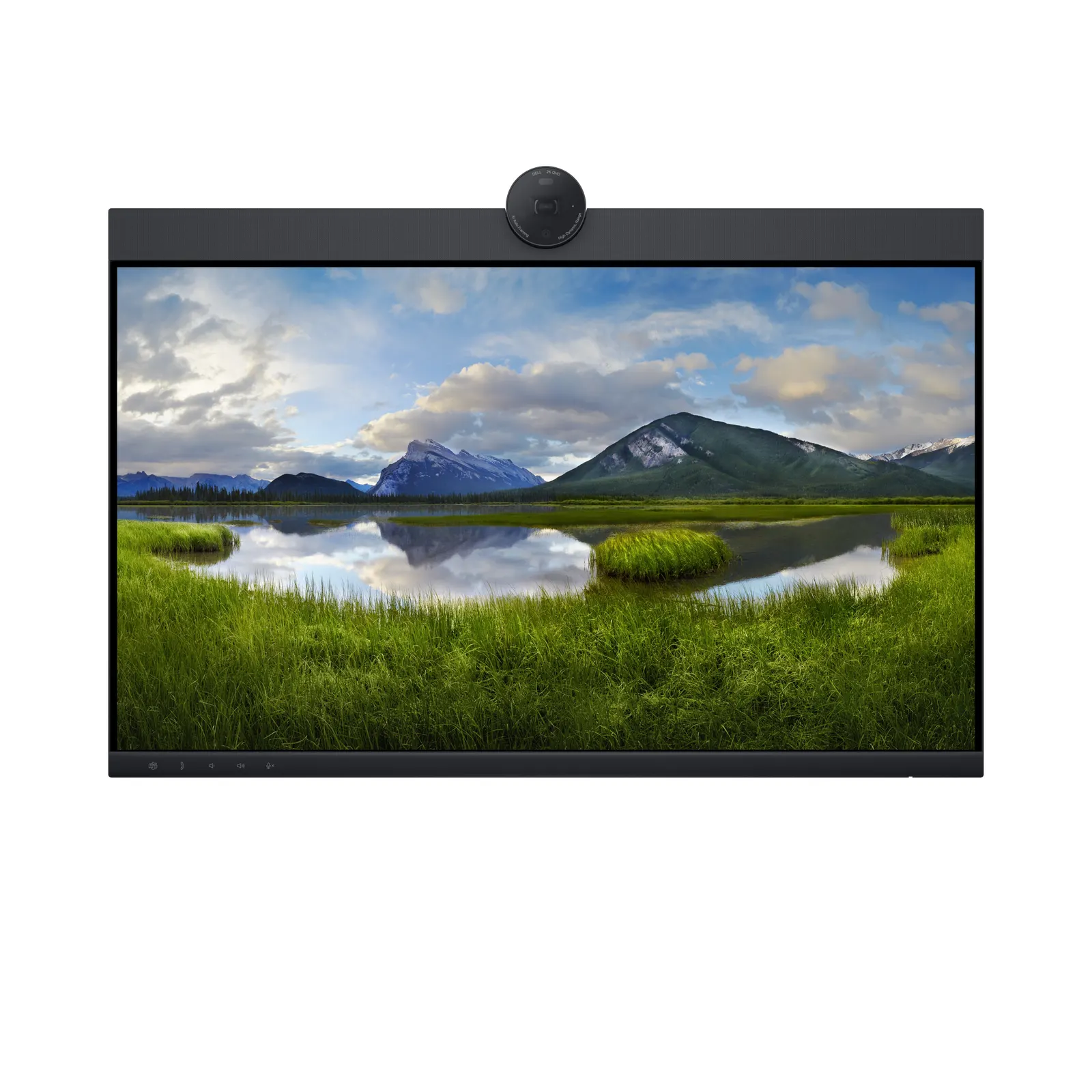 მონიტორი Dell 24 Video Conferencing Monitor - P2424HEB, 60.47cm (23.8")/FullHD (1920 x 1080) at 60 Hz/IPS/16:9/250 cd/m2/1000:1/AG/4MP RGB+IR 2K camera/3Yr w