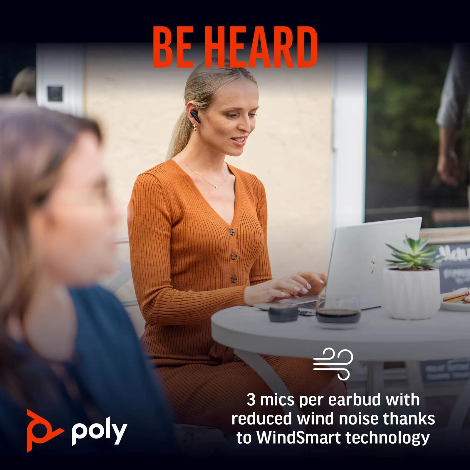 ყურსასმენი Poly Voyager Free 60+ UC Bluetooth In-ear Black