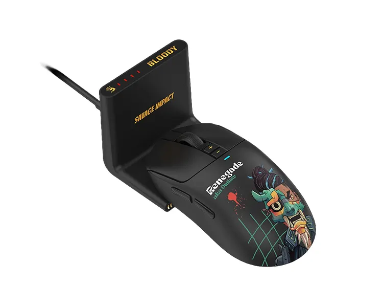 მაუსი A4Tech Bloody R72 Ultra Duo Dual Mode Wireless Gaming Mouse Renegade Midnight