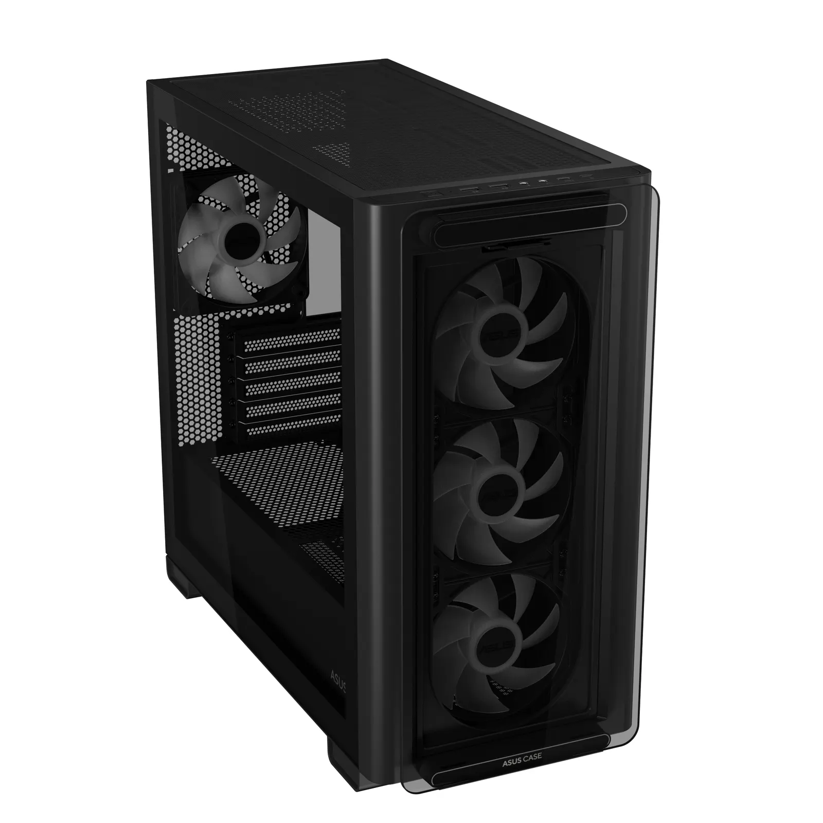 ASUS A23 PLUS TG ARGB – Micro Tower | mATX/Mini-ITX | TG | 4×120mm ARGB Fans | GPU 380mm | CPU Cooler 165mm | 360mm Radiator | Black